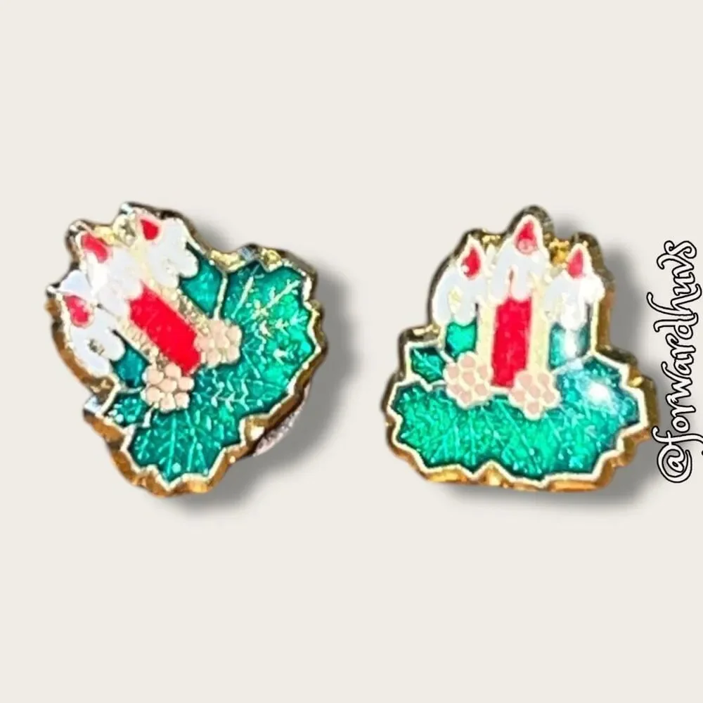 Bundle Sale 3 for $15 | Christmas Earrings | Festive Candle Design